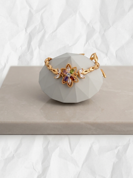 Wildflower Crystal Gouden Armband