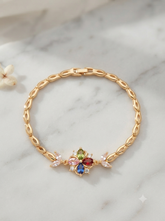 Bloom Crystal Gouden Armband