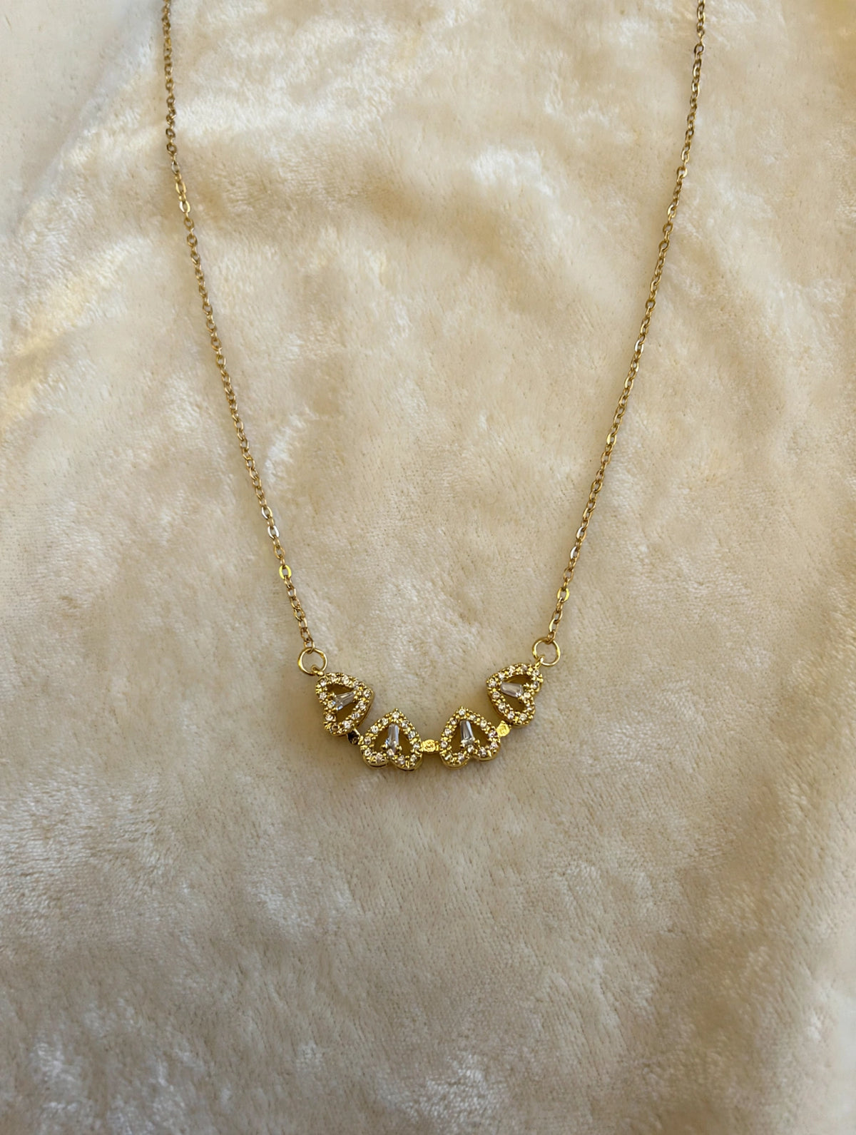 Gouden Hartjes Bar Ketting