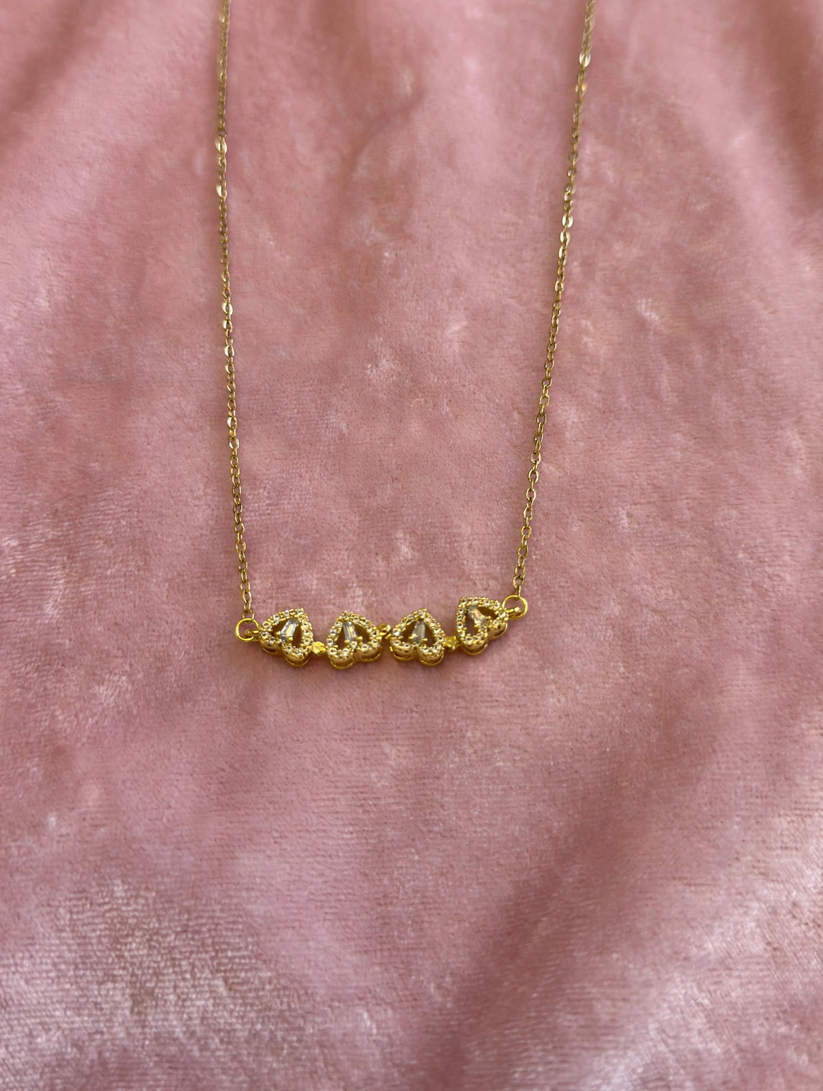 Gouden Hartjes Bar Ketting