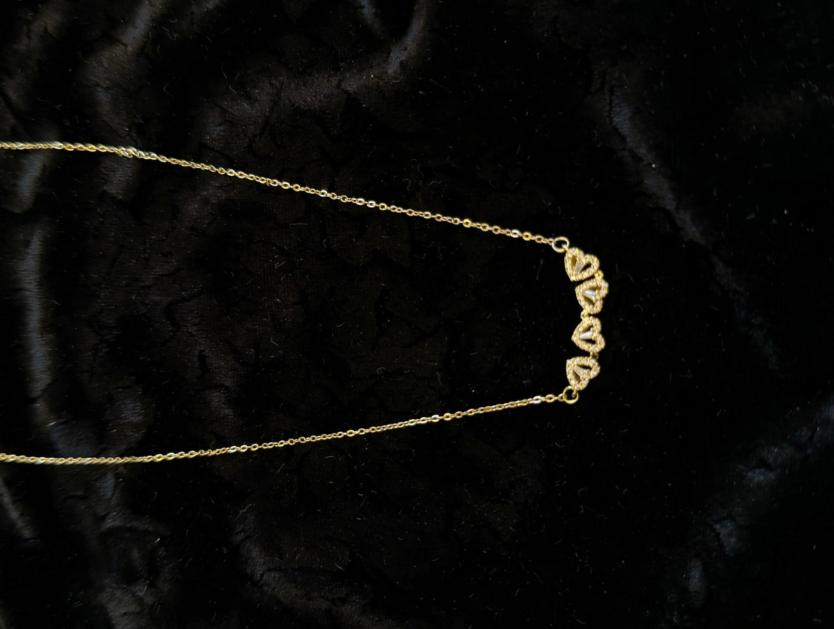 Gouden Hartjes Bar Ketting