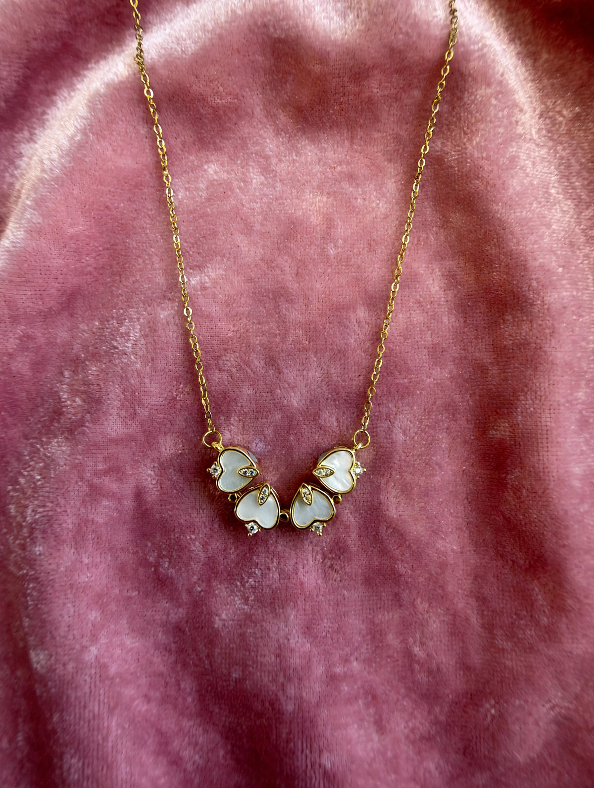 Parelmoer Klavertje Vier Ketting – 2-in-1