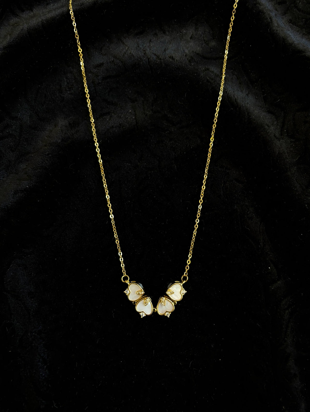 Parelmoer Klavertje Vier Ketting – 2-in-1